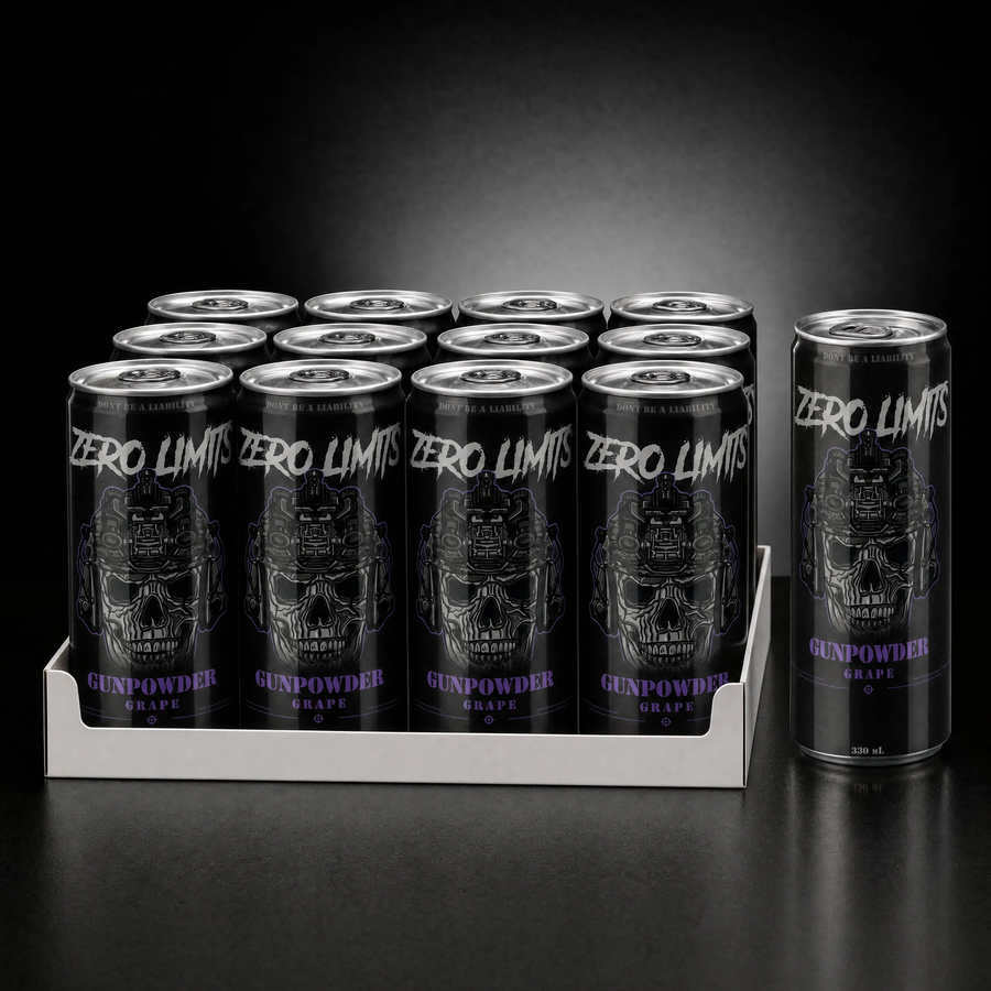GUNPOWDER GRAPE - ENERGY DRINK - 12 PACK
